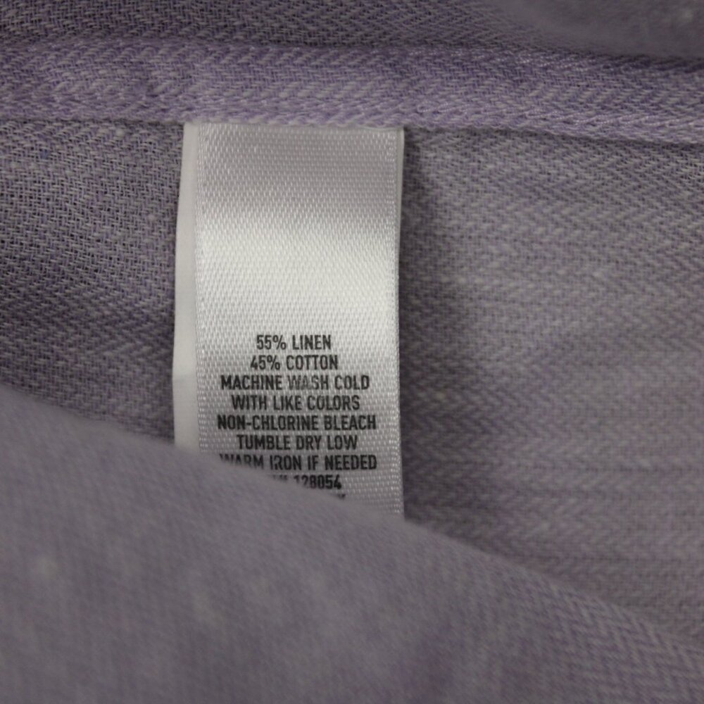 Bonobos‎ Shirt Mens Large Pink Slim Fit Linen/Cotton Long Sleeve Cutaway Collar - Picture 9 of 14